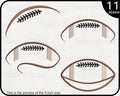 American Football Embroidery Designs