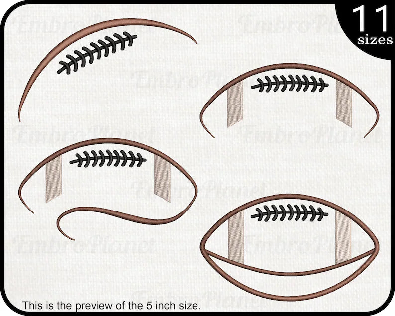 American Football Embroidery Designs
