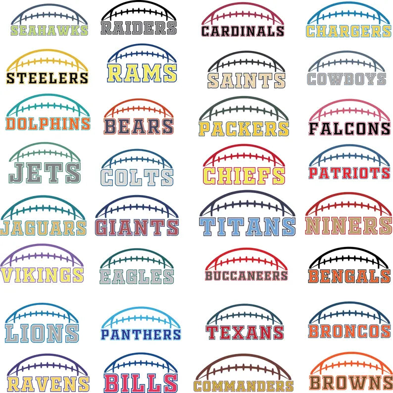 Set of 32 Football Mascot PNG SVG Bundle